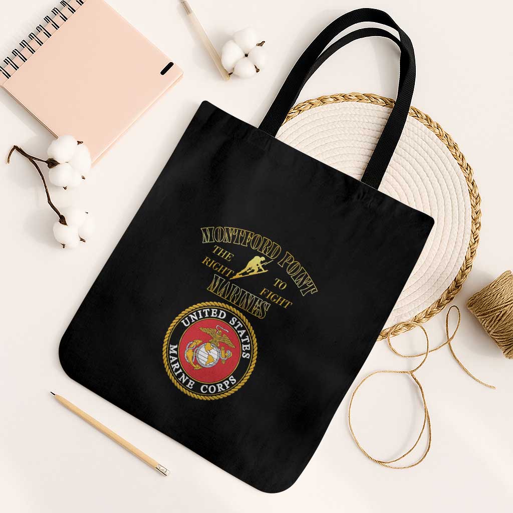 African American Marine Corps Legacy Tote Bag Montford Point Heritage Black - Wonder Print Shop