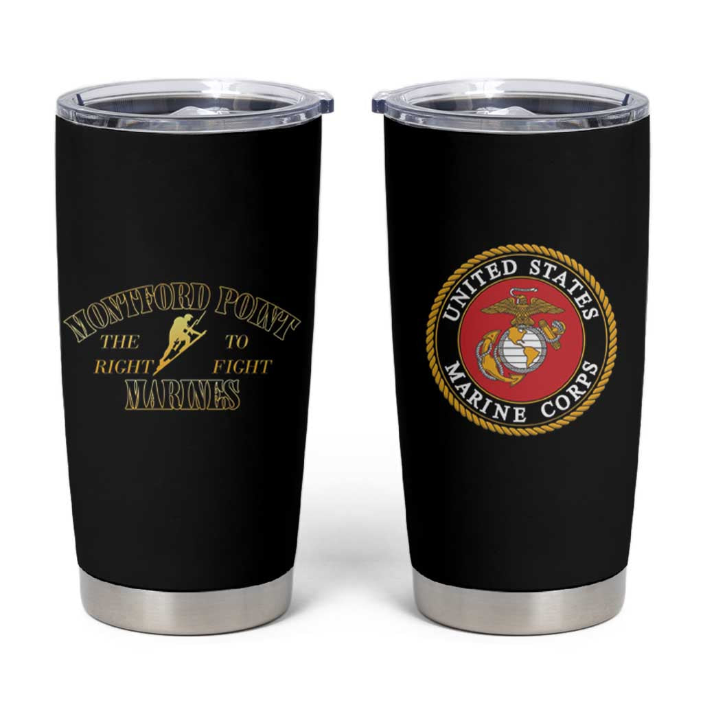 African American Marine Corps Legacy Tumbler Cup Montford Point Heritage Black - Wonder Print Shop