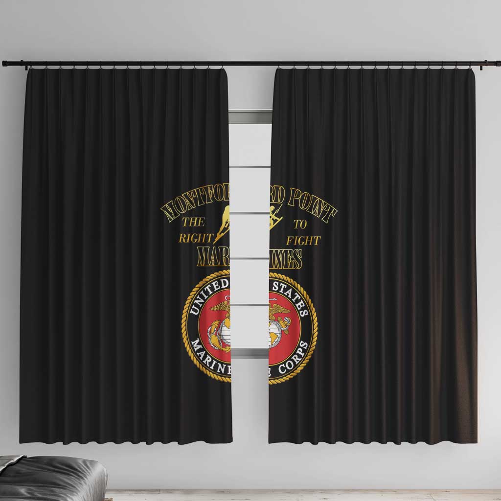 African American Marine Corps Legacy Window Curtain Montford Point Heritage Black - Wonder Print Shop