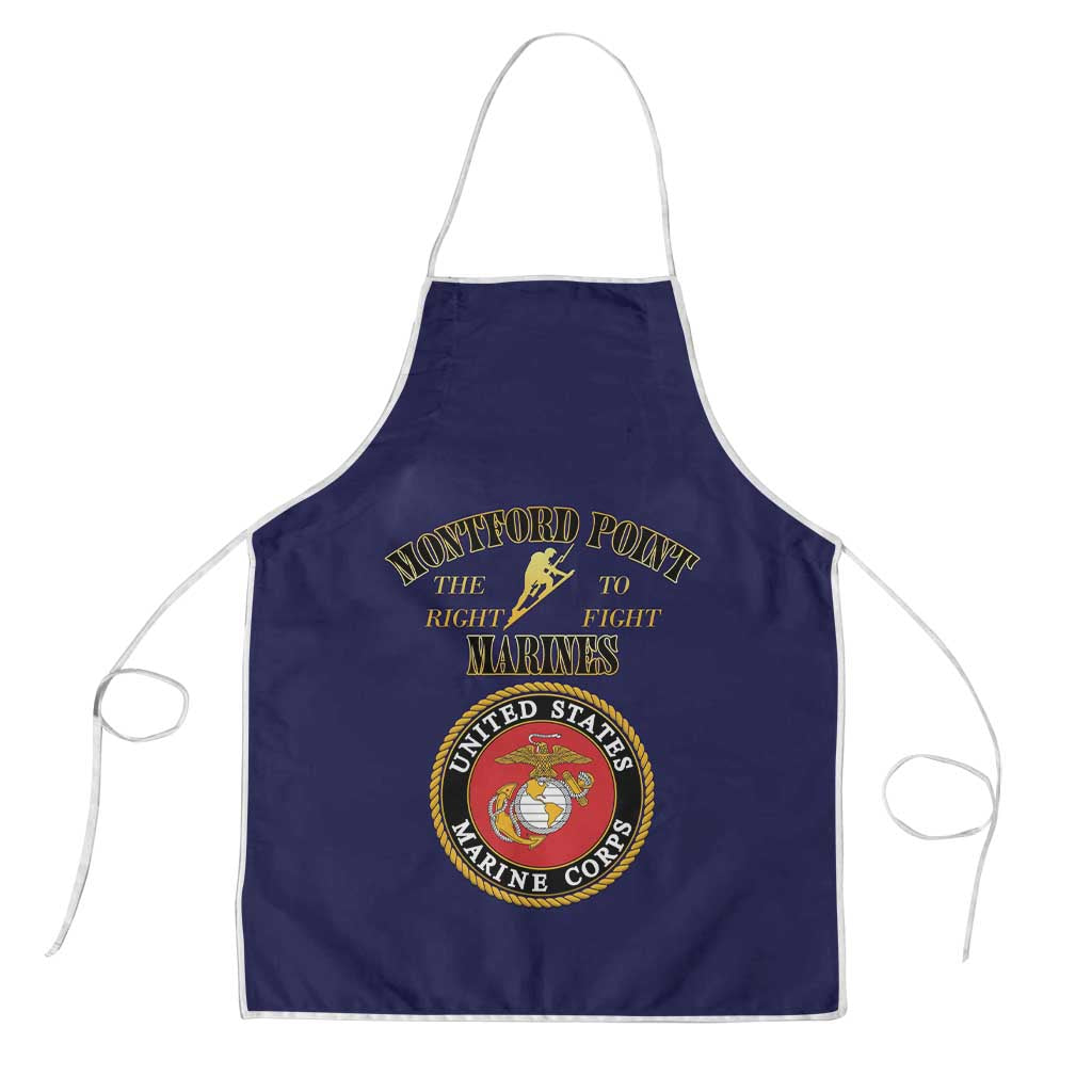 African American Marine Corps Legacy Apron Montford Point Heritage Navy Blue - Wonder Print Shop