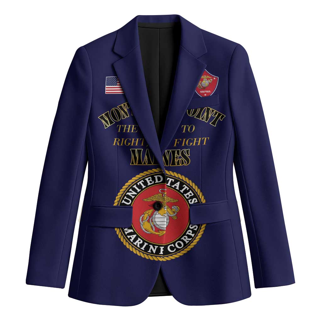 African American Marine Corps Legacy Blazer Montford Point Heritage Navy Blue - Wonder Print Shop