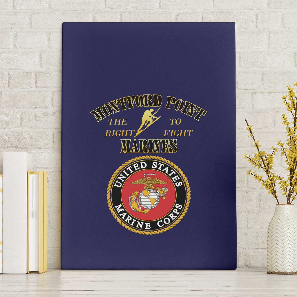 African American Marine Corps Legacy Canvas Wall Art Montford Point Heritage Navy Blue - Wonder Print Shop