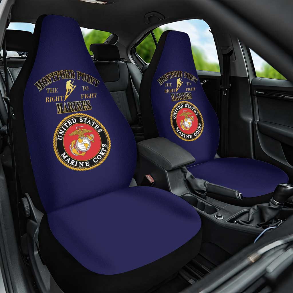 African American Marine Corps Legacy Car Seat Cover Montford Point Heritage Navy Blue - Wonder Print Shop