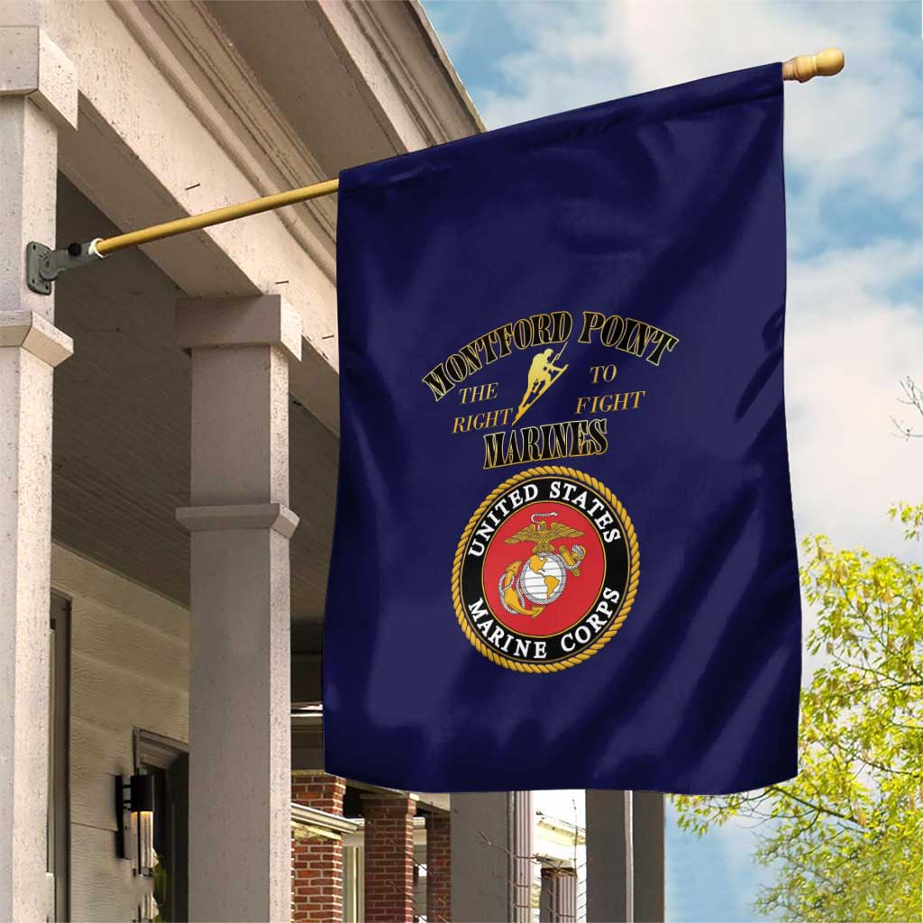 African American Marine Corps Legacy Garden Flag Montford Point Heritage Navy Blue - Wonder Print Shop