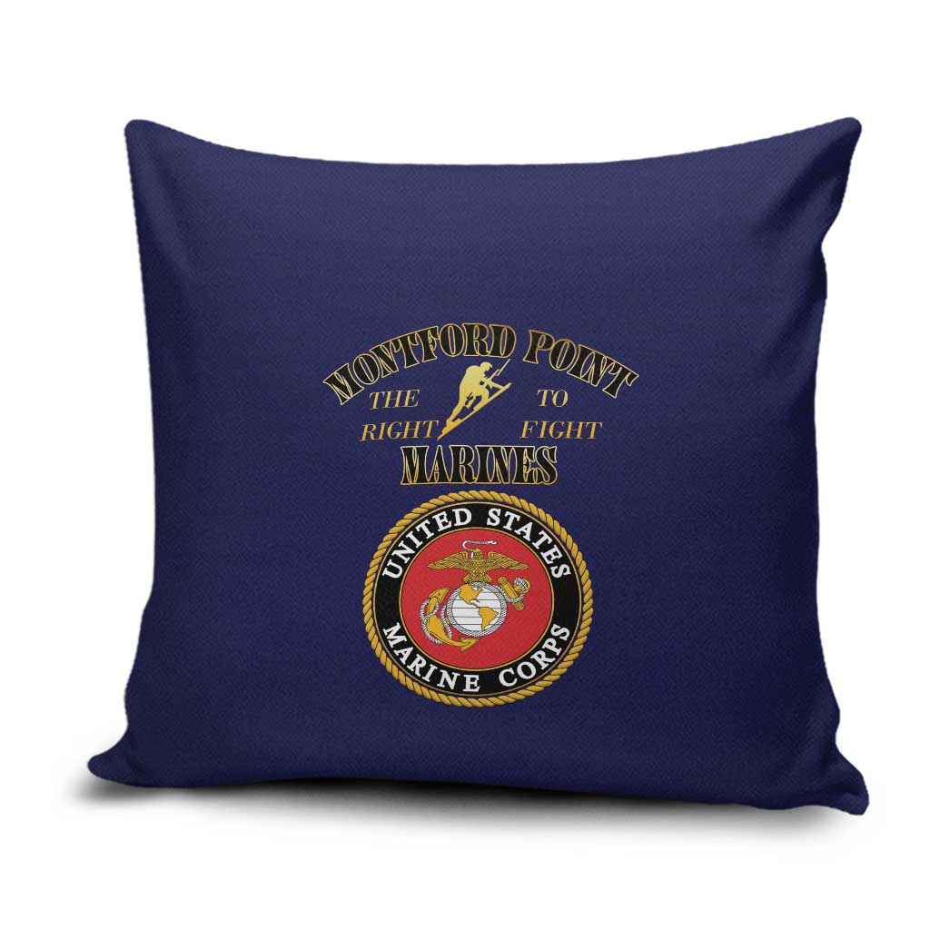 African American Marine Corps Legacy Pillow Cover Montford Point Heritage Navy Blue - Wonder Print Shop