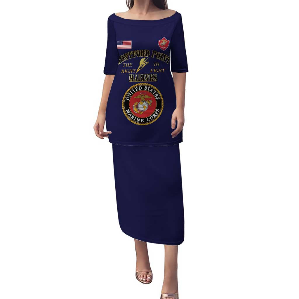 African American Marine Corps Legacy Puletasi Montford Point Heritage Navy Blue - Wonder Print Shop