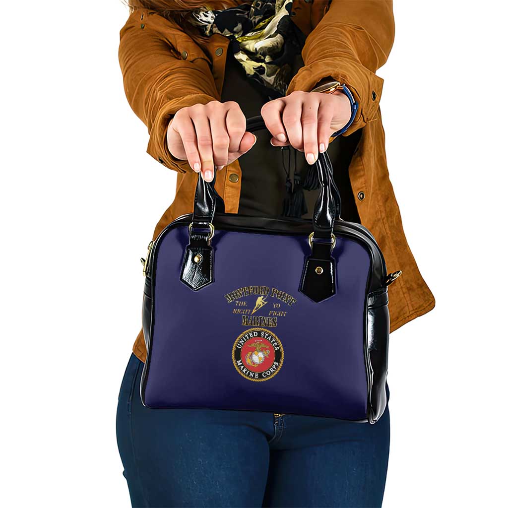 African American Marine Corps Legacy Shoulder Handbag Montford Point Heritage Navy Blue - Wonder Print Shop