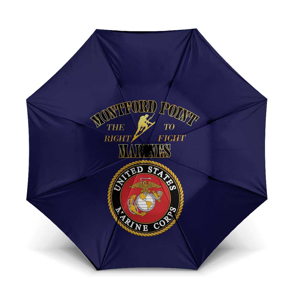 African American Marine Corps Legacy Umbrella Montford Point Heritage Navy Blue - Wonder Print Shop