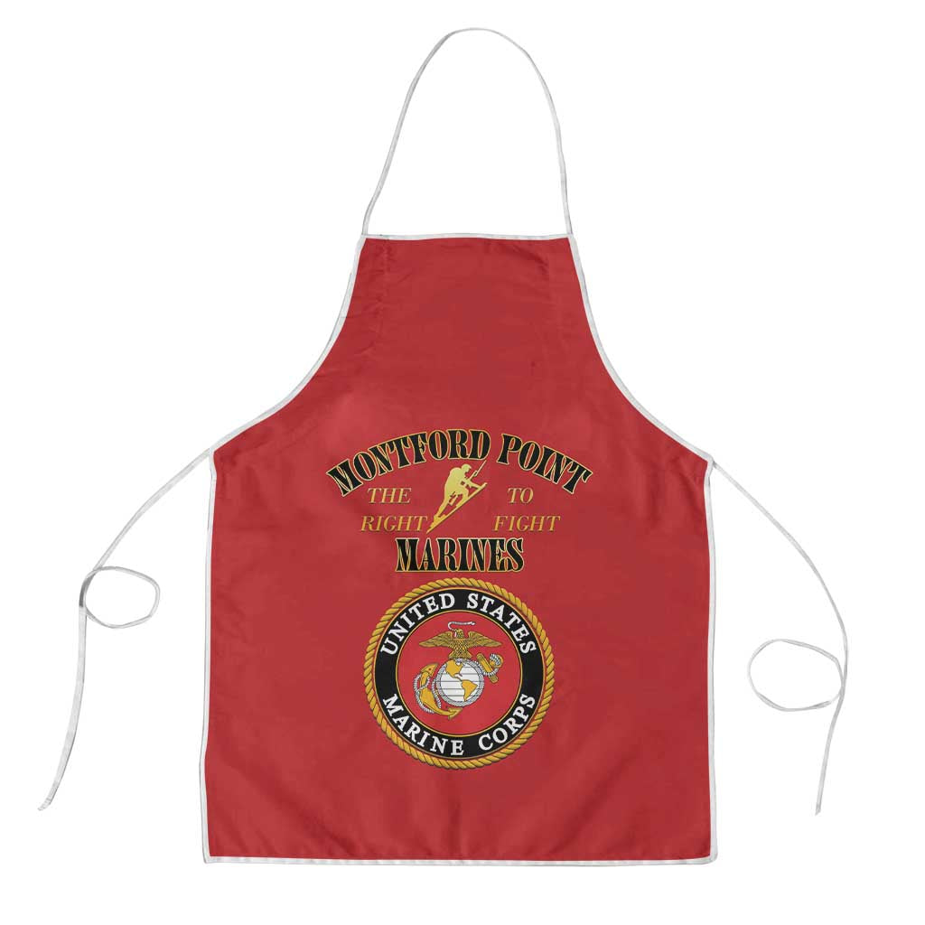 African American Marine Corps Legacy Apron Montford Point Heritage Red - Wonder Print Shop
