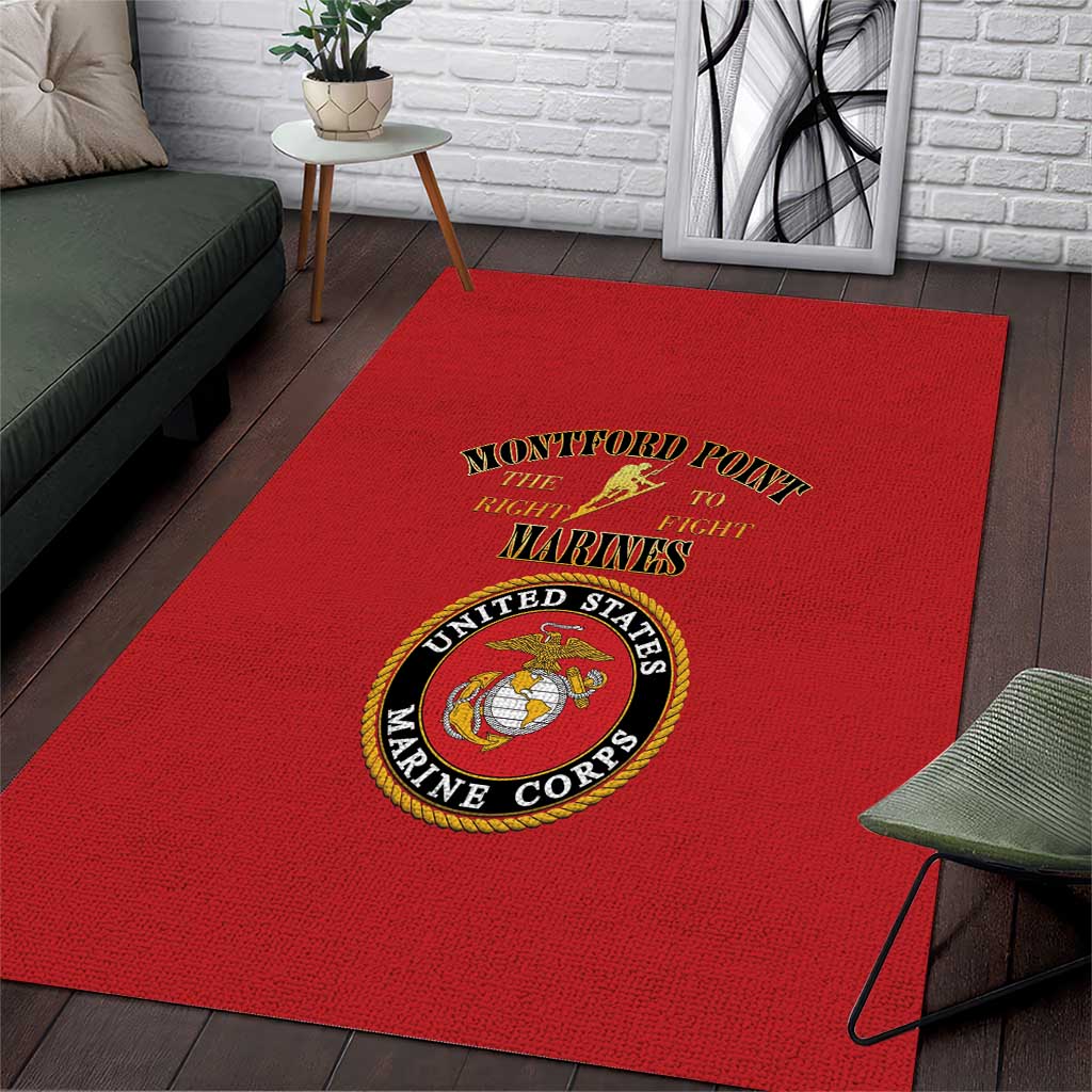 African American Marine Corps Legacy Area Rug Montford Point Heritage Red - Wonder Print Shop