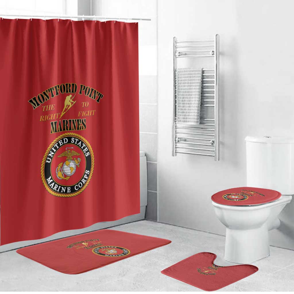African American Marine Corps Legacy Bathroom Set Montford Point Heritage Red - Wonder Print Shop