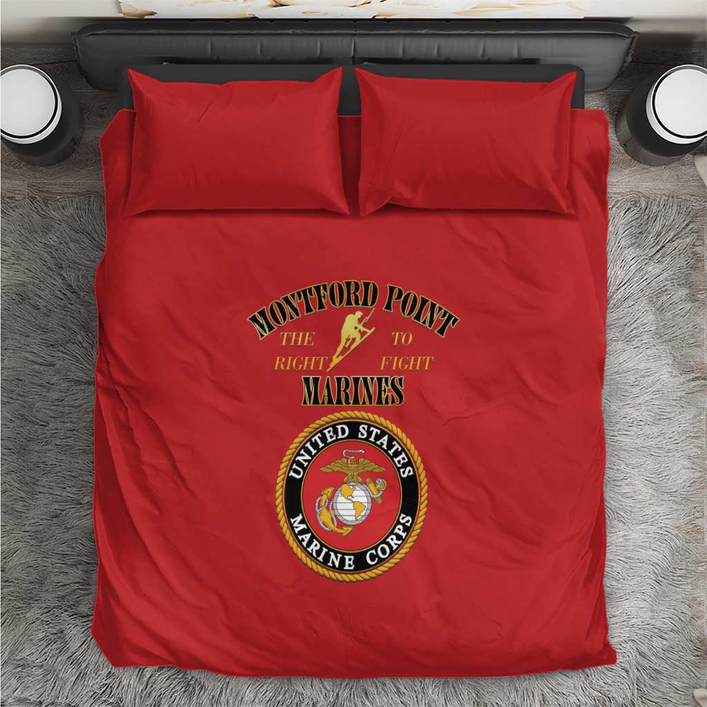 African American Marine Corps Legacy Bedding Set Montford Point Heritage Red - Wonder Print Shop