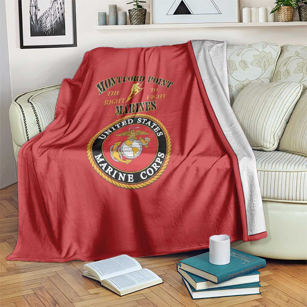 African American Marine Corps Legacy Blanket Montford Point Heritage Red - Wonder Print Shop
