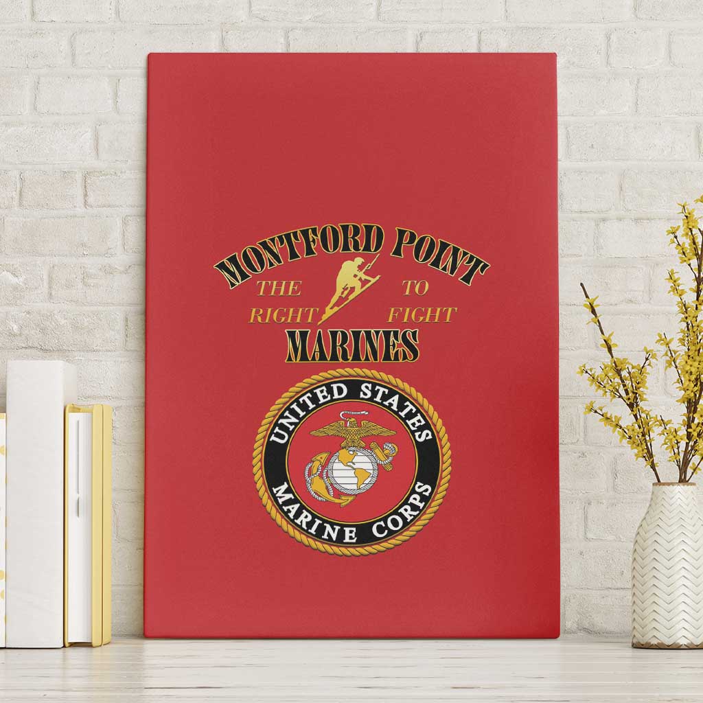 African American Marine Corps Legacy Canvas Wall Art Montford Point Heritage Red - Wonder Print Shop