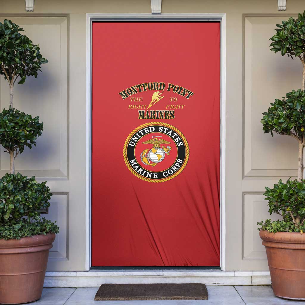 African American Marine Corps Legacy Door Cover Montford Point Heritage Red - Wonder Print Shop
