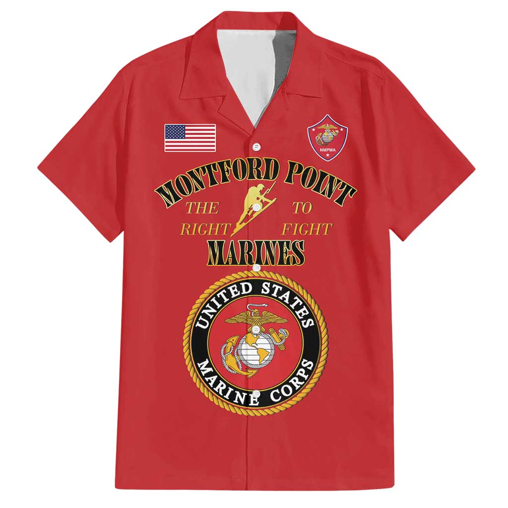 African American Marine Corps Legacy Hawaiian Shirt Montford Point Heritage Red - Wonder Print Shop