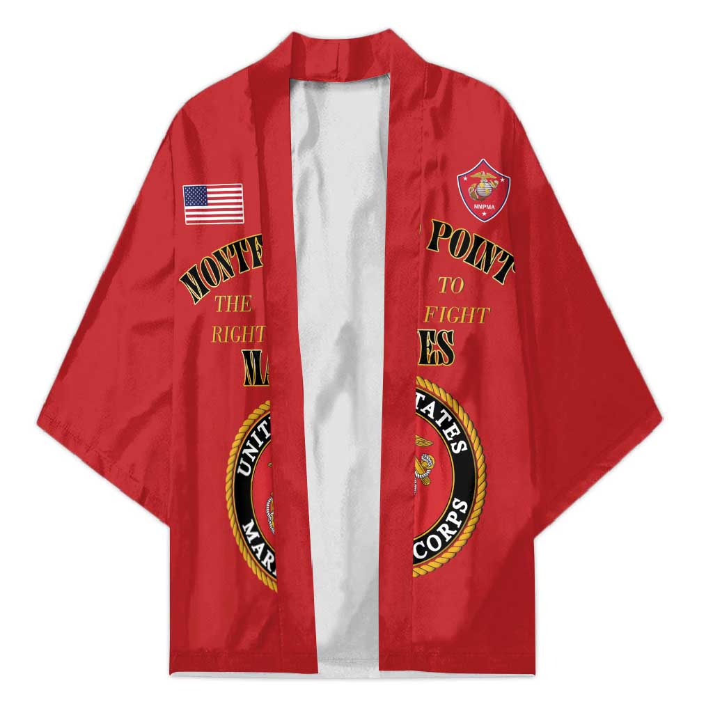 African American Marine Corps Legacy Kimono Montford Point Heritage Red - Wonder Print Shop