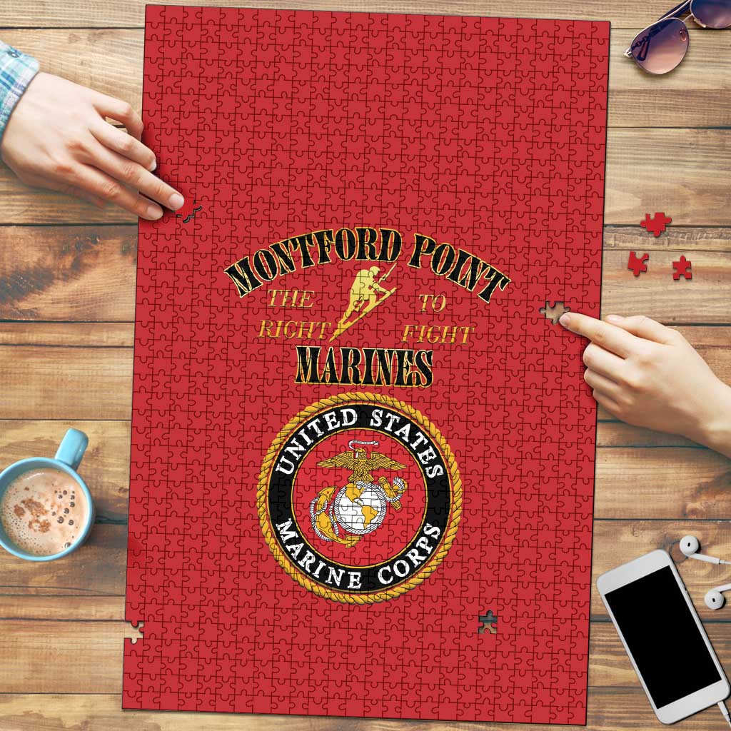 African American Marine Corps Legacy Puzzle Montford Point Heritage Red - Wonder Print Shop