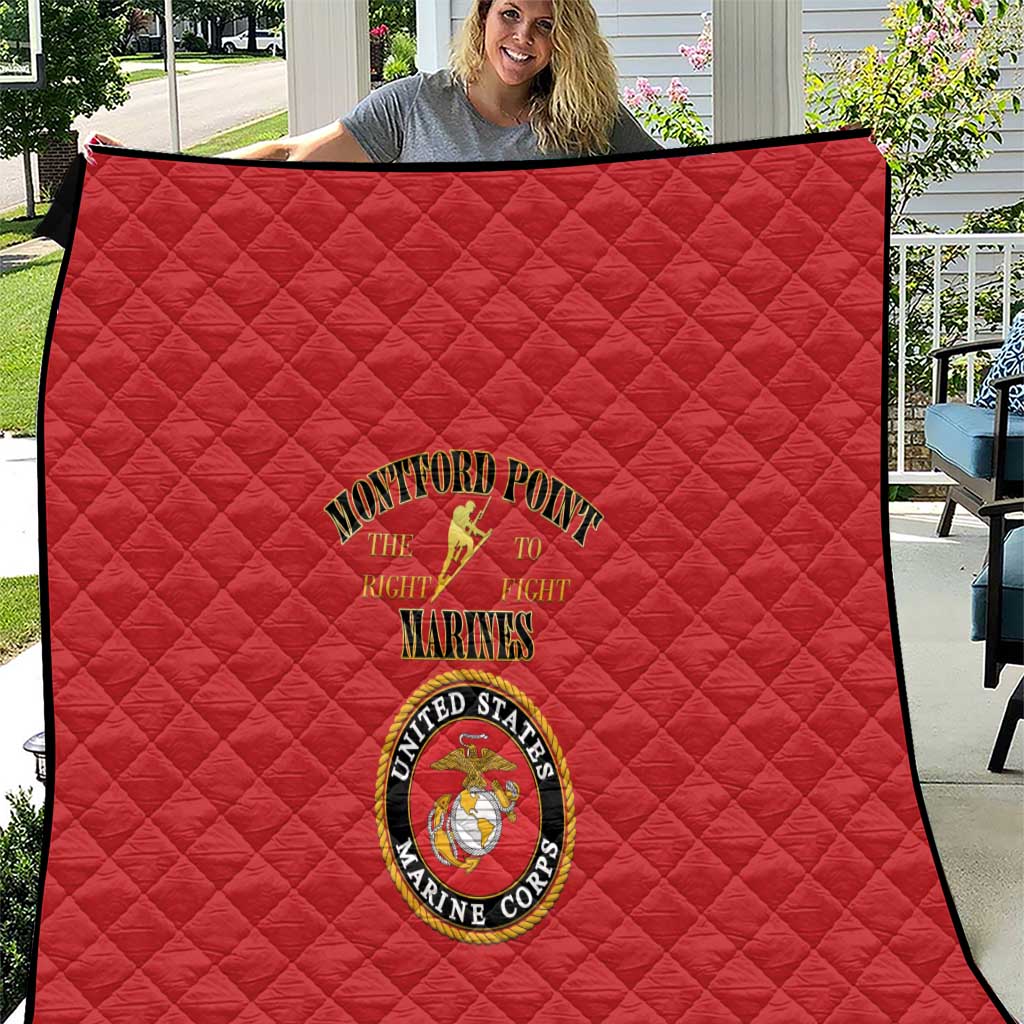 African American Marine Corps Legacy Quilt Montford Point Heritage Red - Wonder Print Shop
