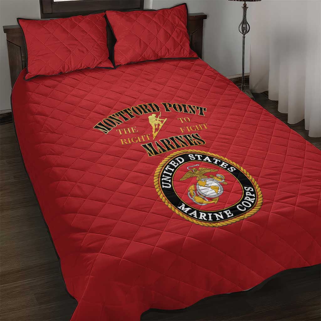 African American Marine Corps Legacy Quilt Bed Set Montford Point Heritage Red - Wonder Print Shop