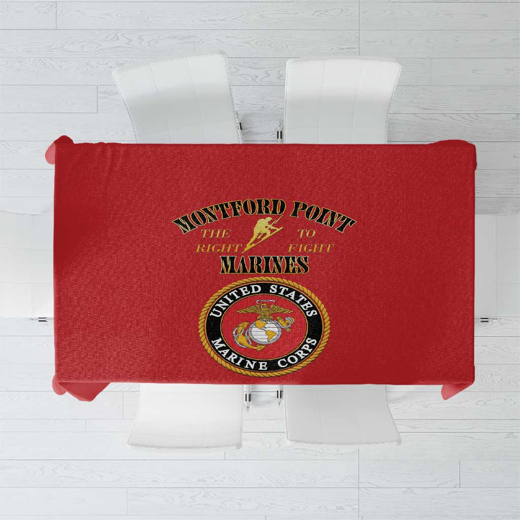 African American Marine Corps Legacy Tablecloth Montford Point Heritage Red - Wonder Print Shop