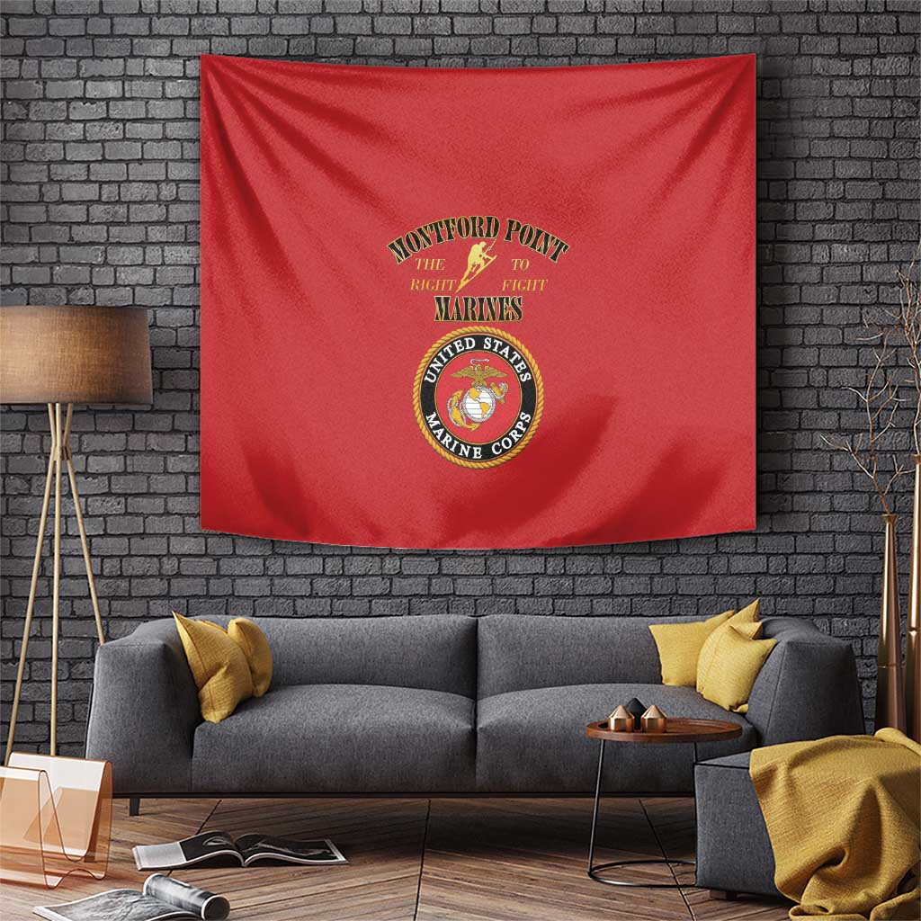 African American Marine Corps Legacy Tapestry Montford Point Heritage Red - Wonder Print Shop