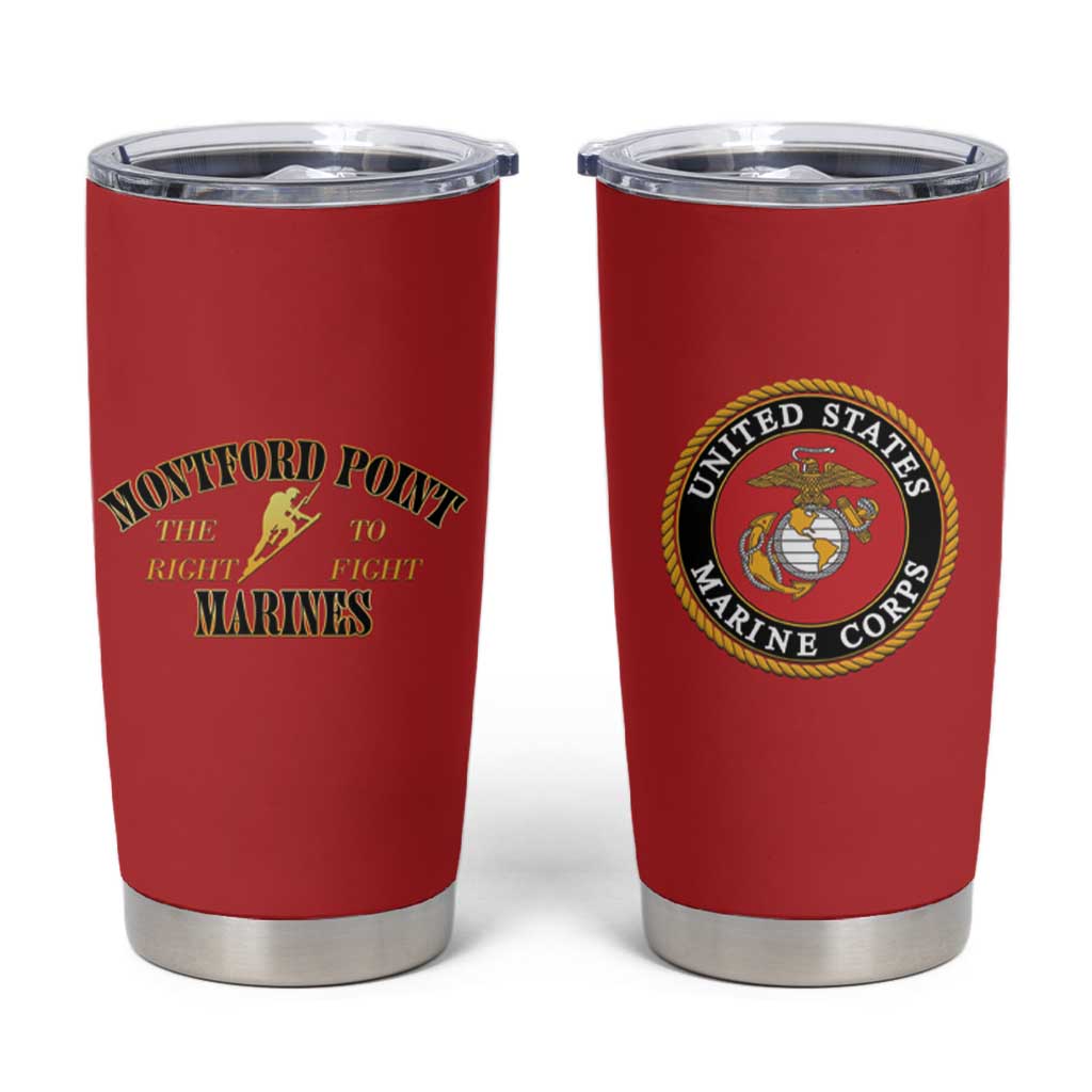 African American Marine Corps Legacy Tumbler Cup Montford Point Heritage Red - Wonder Print Shop