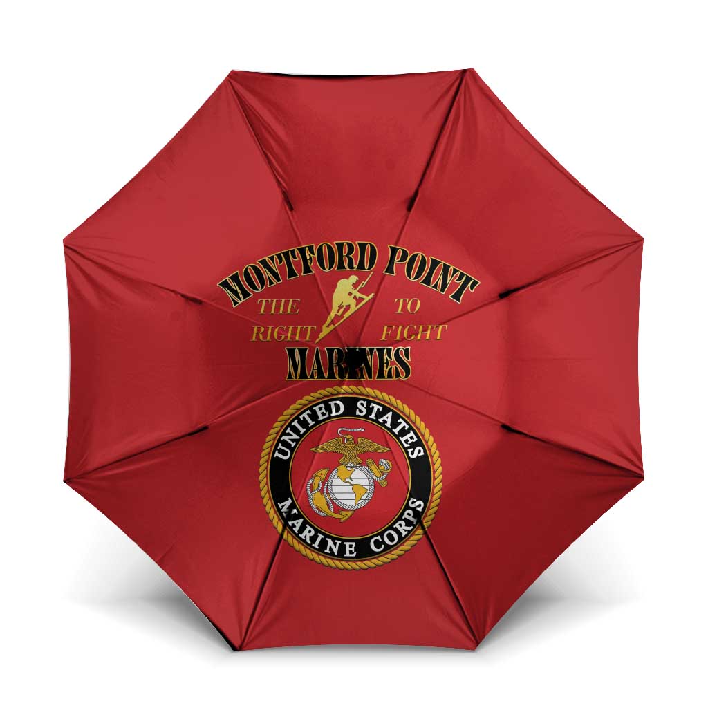 African American Marine Corps Legacy Umbrella Montford Point Heritage Red - Wonder Print Shop