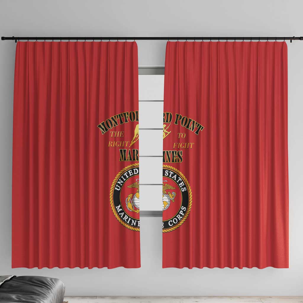 African American Marine Corps Legacy Window Curtain Montford Point Heritage Red - Wonder Print Shop