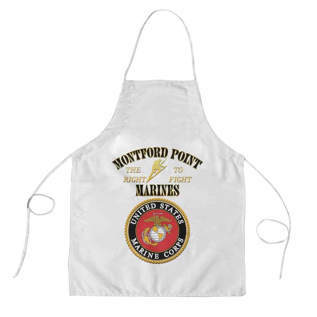 African American Marine Corps Legacy Apron Montford Point Heritage White - Wonder Print Shop