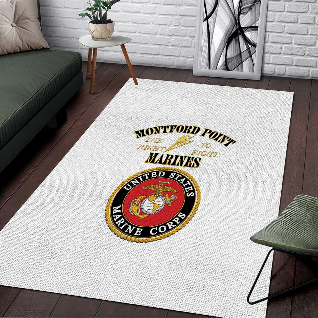 African American Marine Corps Legacy Area Rug Montford Point Heritage White - Wonder Print Shop