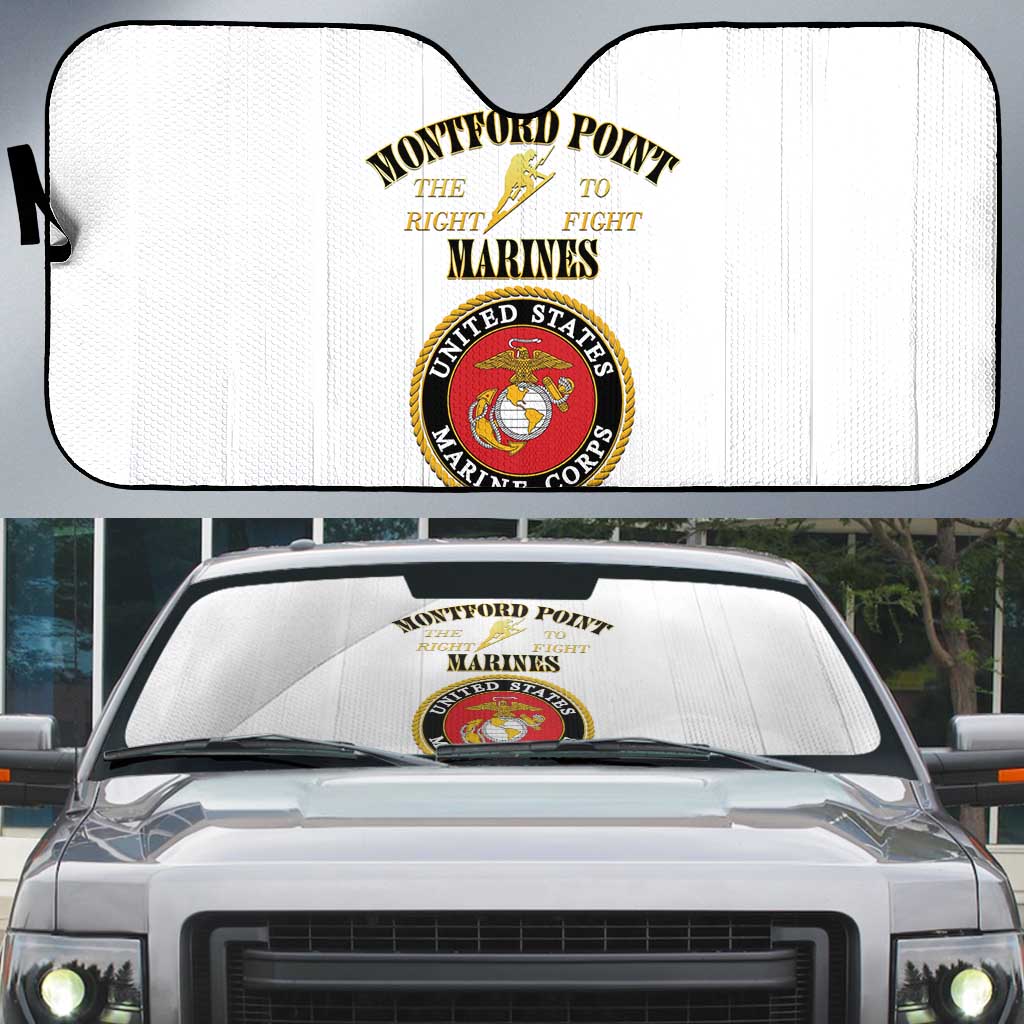 African American Marine Corps Legacy Auto Sun Shade Montford Point Heritage White - Wonder Print Shop