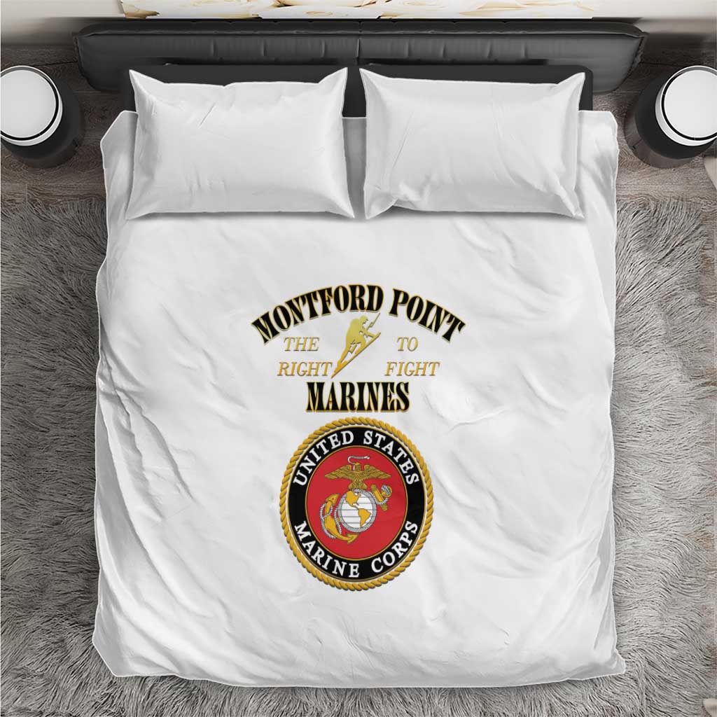 African American Marine Corps Legacy Bedding Set Montford Point Heritage White - Wonder Print Shop