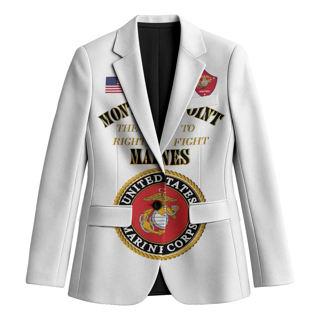 African American Marine Corps Legacy Blazer Montford Point Heritage White - Wonder Print Shop