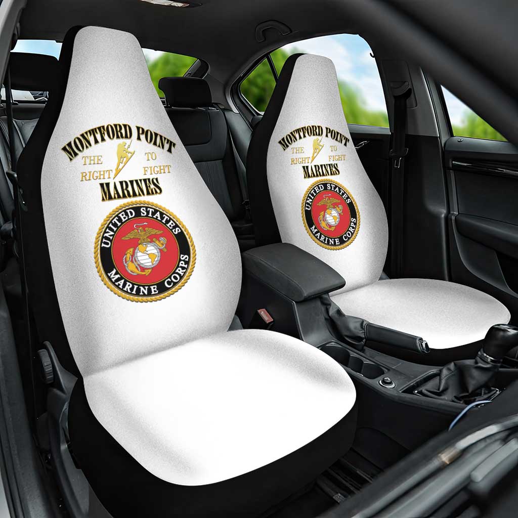 African American Marine Corps Legacy Car Seat Cover Montford Point Heritage White - Wonder Print Shop