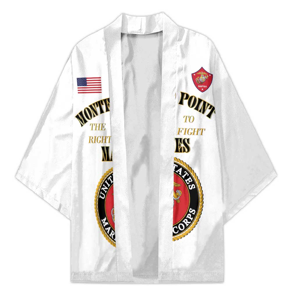 African American Marine Corps Legacy Kimono Montford Point Heritage White - Wonder Print Shop