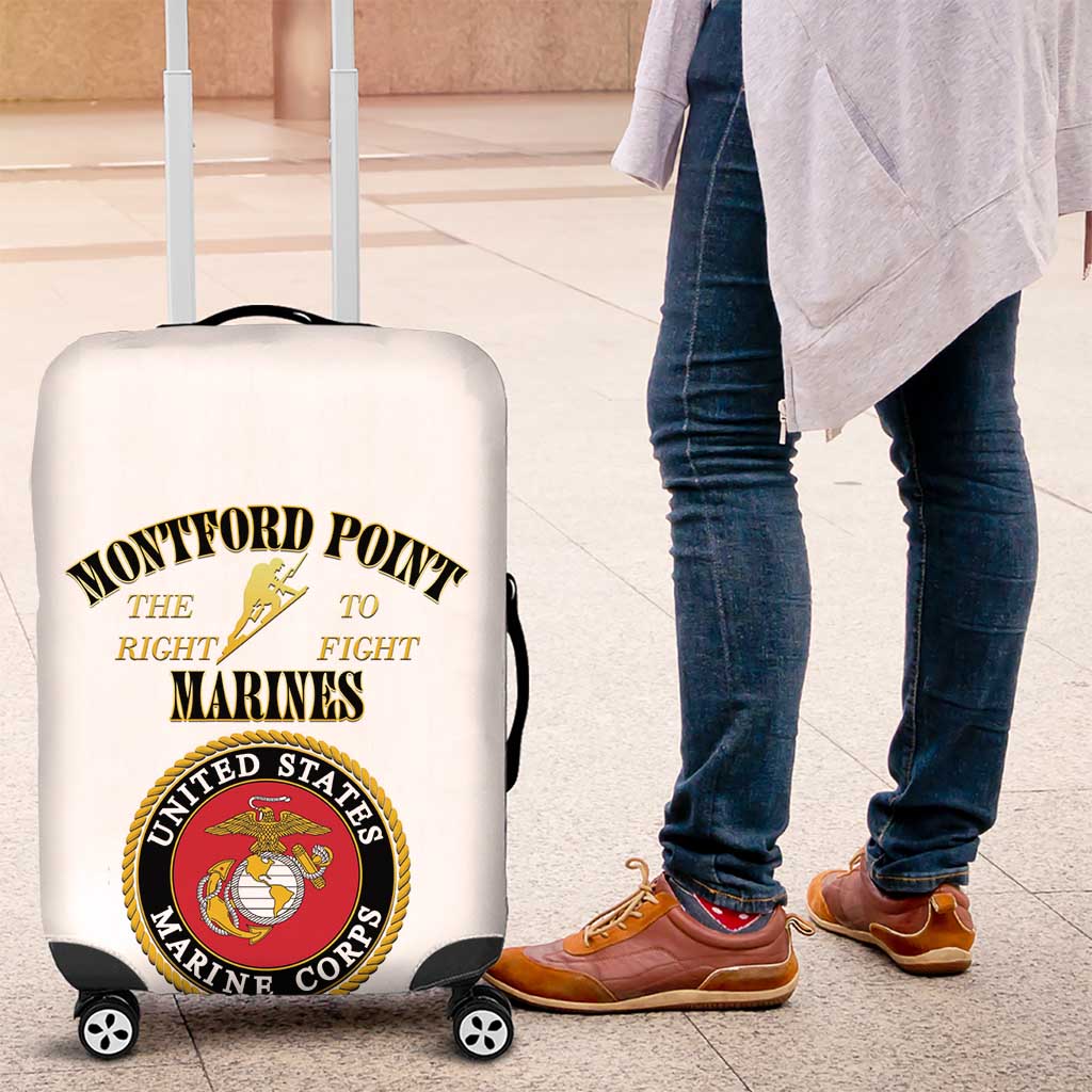 African American Marine Corps Legacy Luggage Cover Montford Point Heritage White - Wonder Print Shop