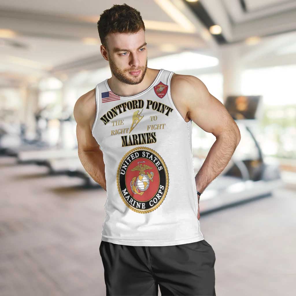 African American Marine Corps Legacy Men Tank Top Montford Point Heritage White - Wonder Print Shop