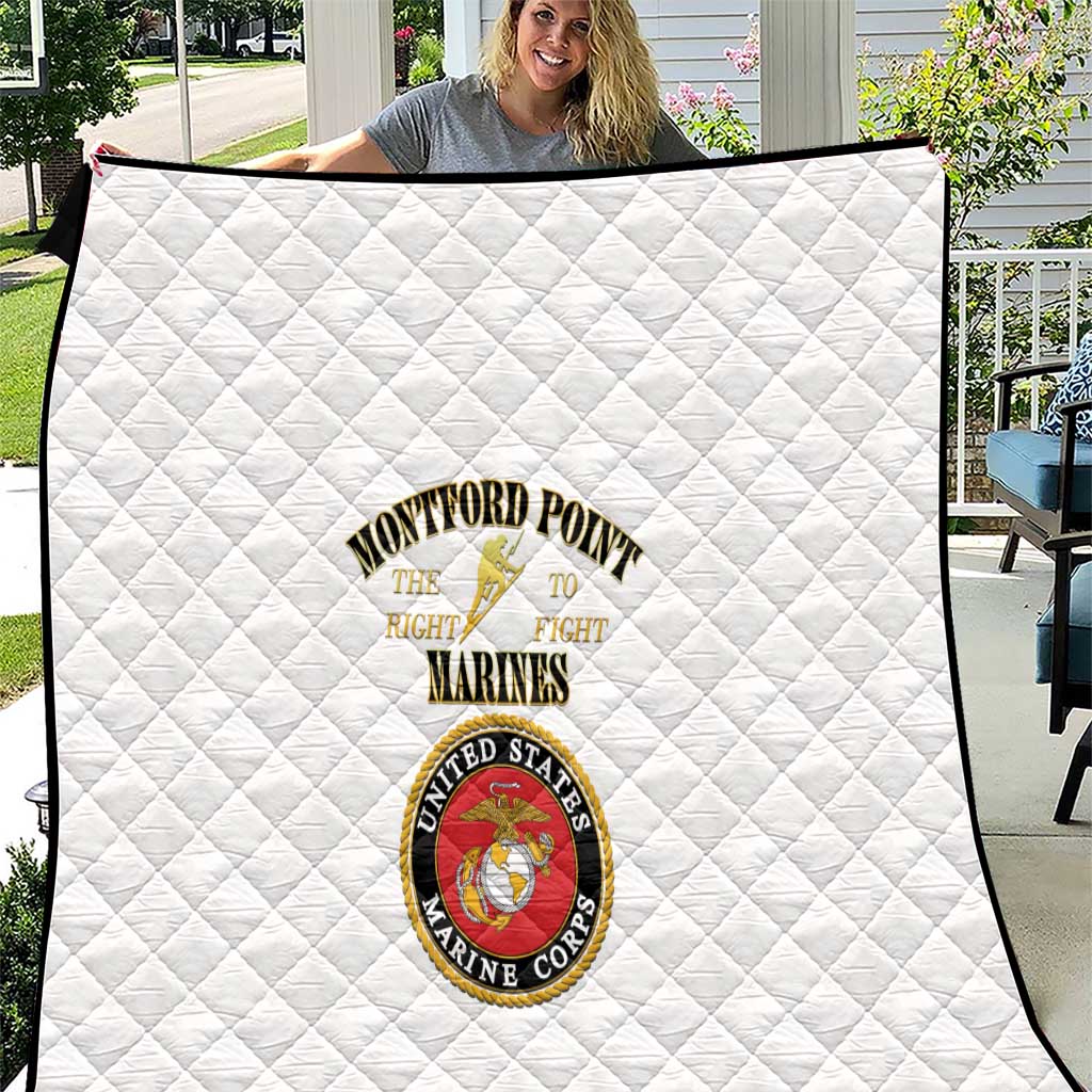 African American Marine Corps Legacy Quilt Montford Point Heritage White - Wonder Print Shop