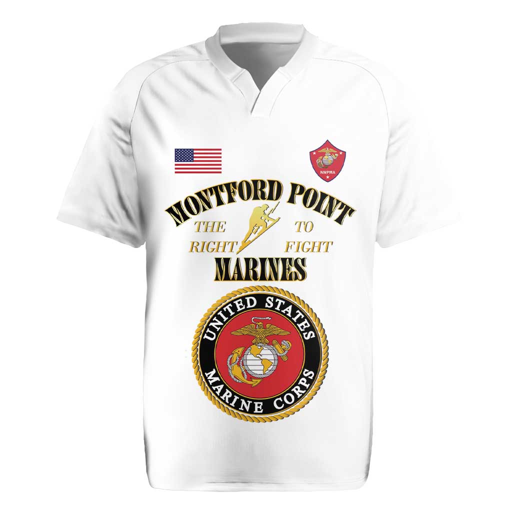 African American Marine Corps Legacy Rugby Jersey Montford Point Heritage White - Wonder Print Shop