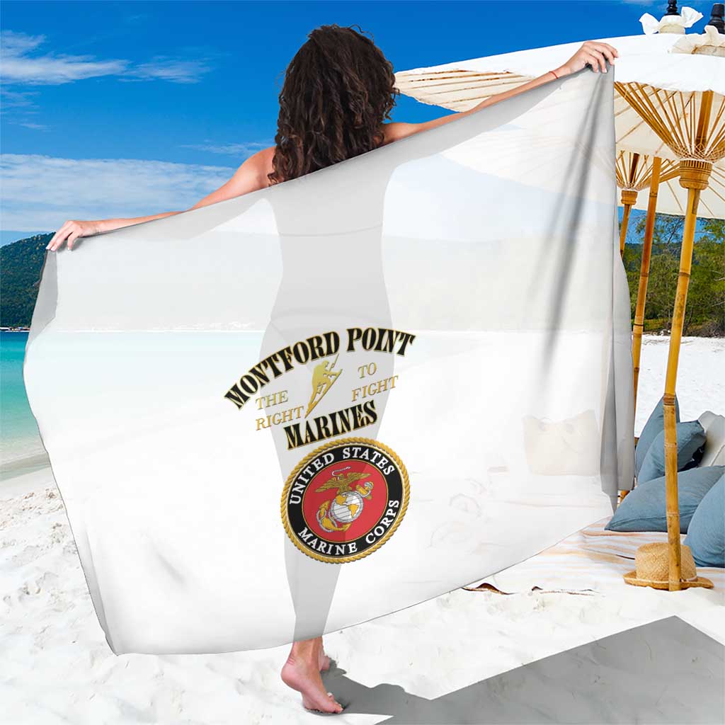 African American Marine Corps Legacy Sarong Montford Point Heritage White - Wonder Print Shop