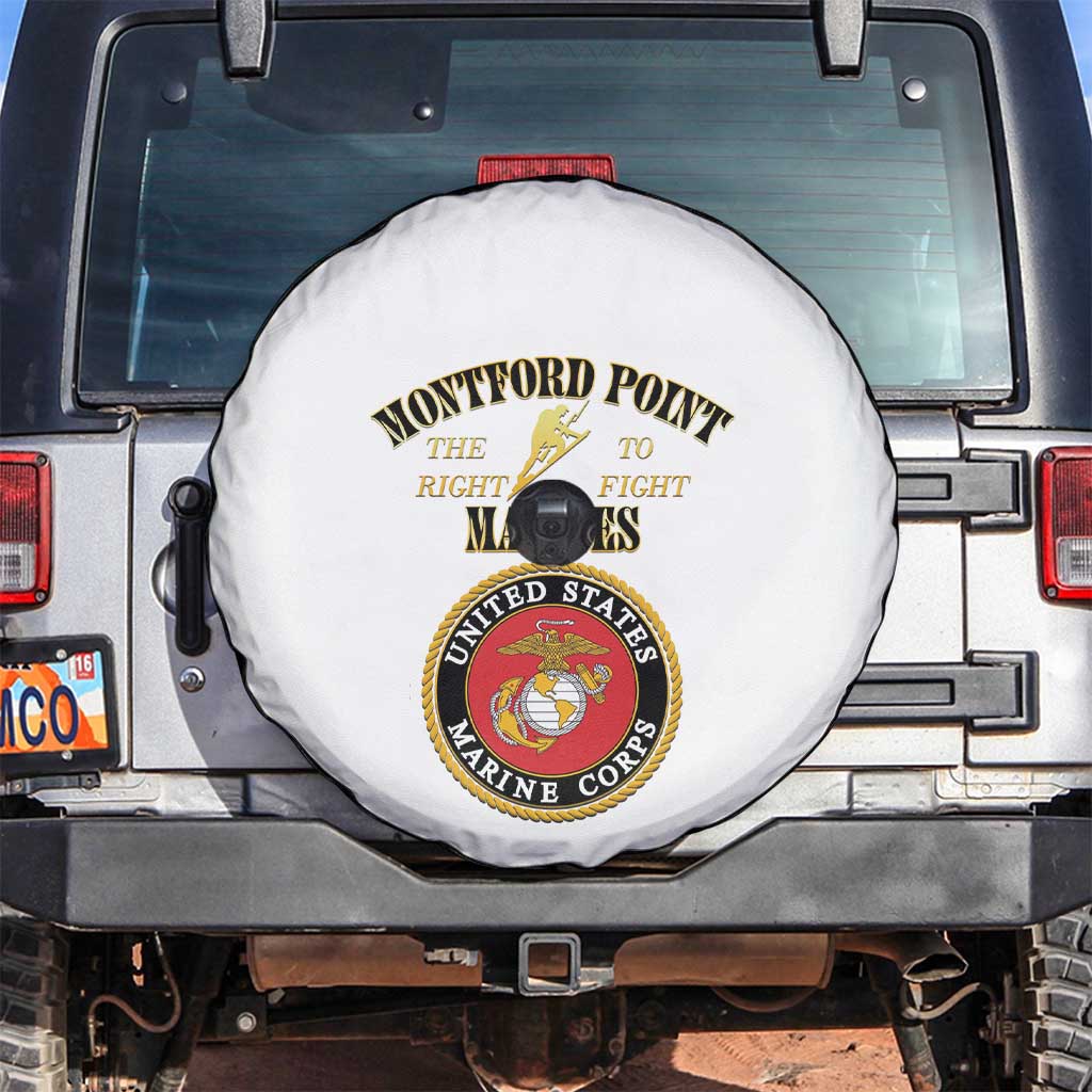 African American Marine Corps Legacy Spare Tire Cover Montford Point Heritage White - Wonder Print Shop