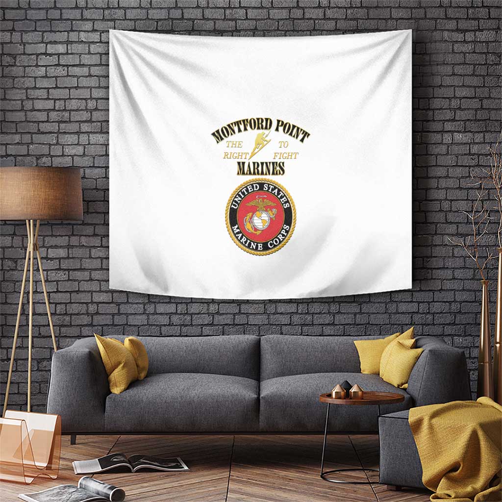 African American Marine Corps Legacy Tapestry Montford Point Heritage White - Wonder Print Shop