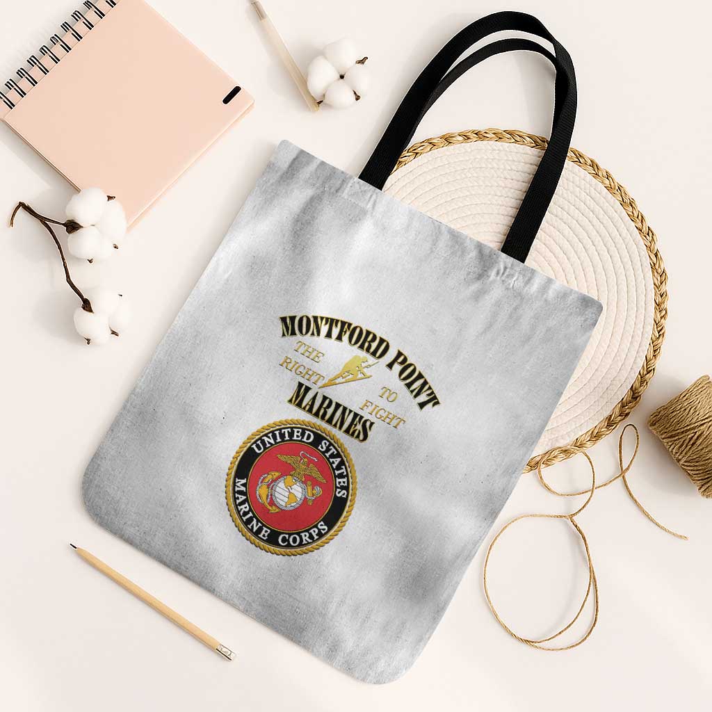 African American Marine Corps Legacy Tote Bag Montford Point Heritage White - Wonder Print Shop