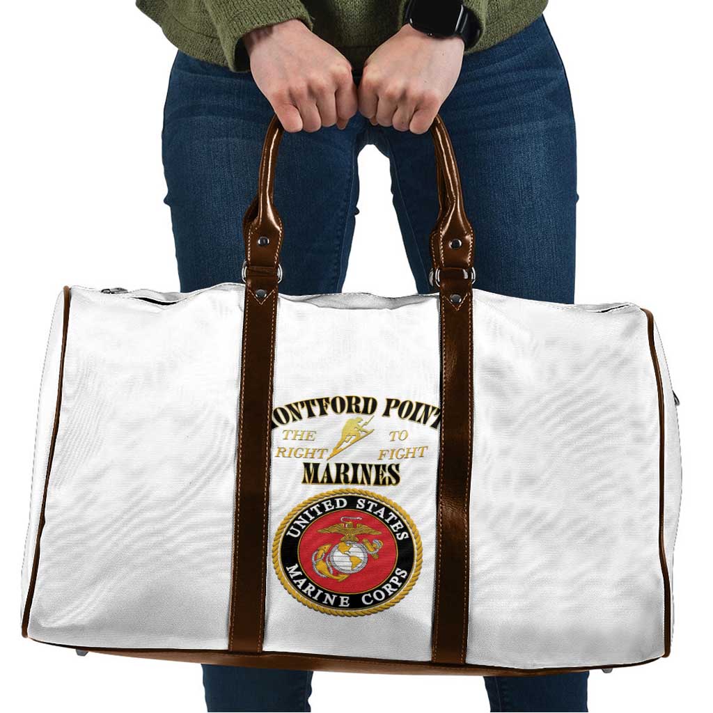 African American Marine Corps Legacy Travel Bag Montford Point Heritage White - Wonder Print Shop