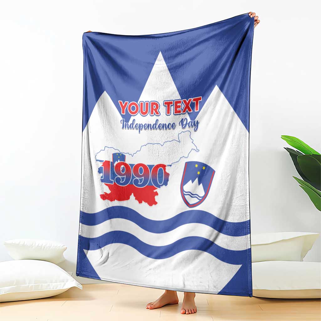 Personalised Slovenia Independence Day Blanket Flag Map With Coat Of Arms