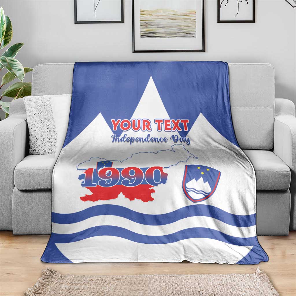 Personalised Slovenia Independence Day Blanket Flag Map With Coat Of Arms