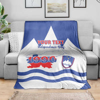 Personalised Slovenia Independence Day Blanket Flag Map With Coat Of Arms