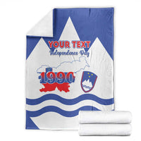 Personalised Slovenia Independence Day Blanket Flag Map With Coat Of Arms