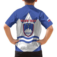 Personalised Slovenia Independence Day Family Matching Tank Maxi Dress and Hawaiian Shirt Flag Map With Coat Of Arms - Wonder Print Shop